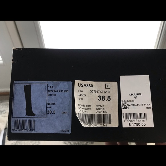 Chanel Black knee high boots - Picture 3 of 5
